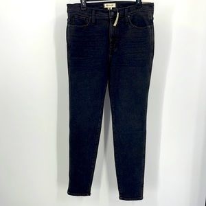 Madewell Faded Black Denim Skinny Jeans High Rise Women's 32W